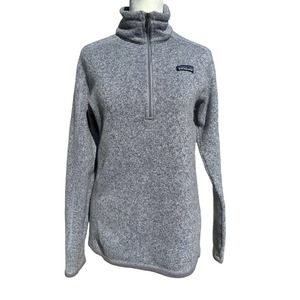 Patagonia Gray Purple 1/4 Zip Pullover Better Sweater Size Medium